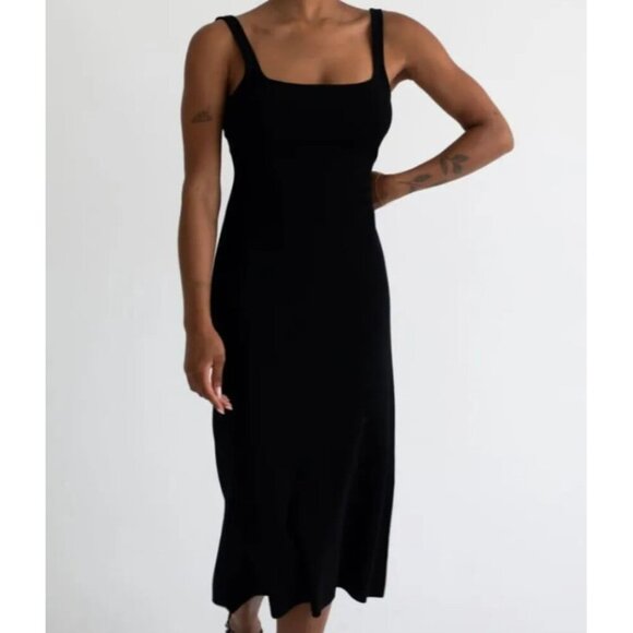 Rumored Parisian Black Sleeveless Knit Midi Dress M - Picture 7 of 7